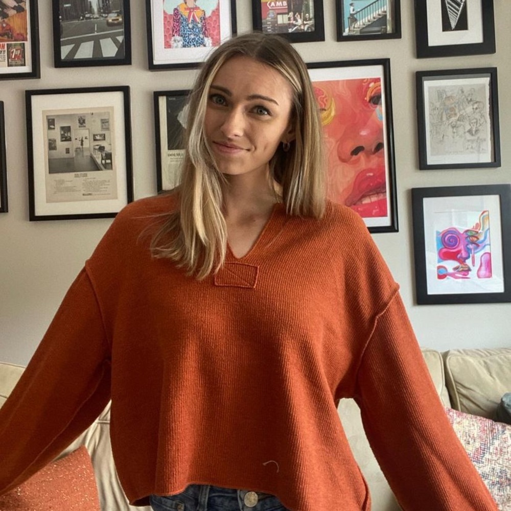 Urban Outfitters Long Sleeve Burnt Orange Sweater